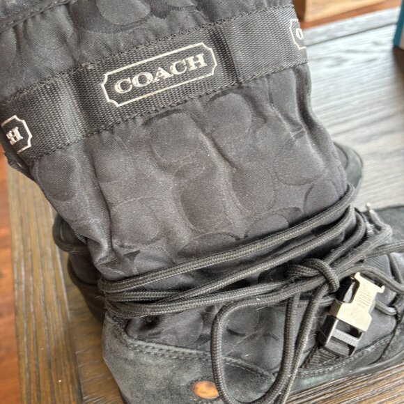 Coach Zip Up Winter Boots with Ties - Picture 2 of 6